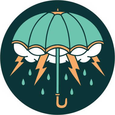 Bir şemsiyenin ikonik dövme şekli