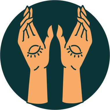 Mistik ellerin ikonik dövme görüntüsü