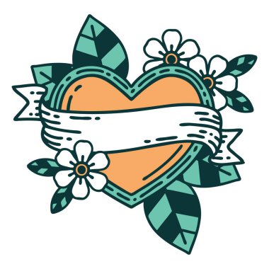 Bir kalp ve bayrağın ikonik dövme görüntüsü