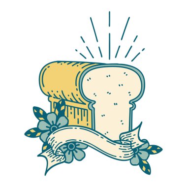 Dövme stili ekmek somunlu parşömen.