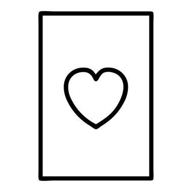 Siyah çizgi şeklinde dövme kupa ası.