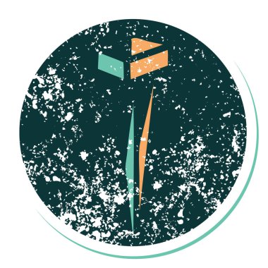 Demir çivinin sembolik dövmeli görüntüsü