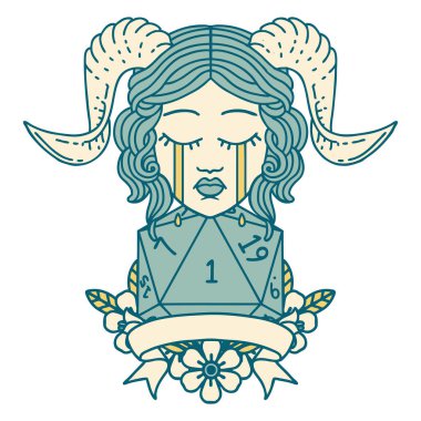 Retro Dövme Biçimi ağlama Doğal bir D20 zar atışıyla kiremit döşeme