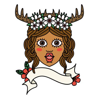 Retro Dövme Biçimli İnsan Druid