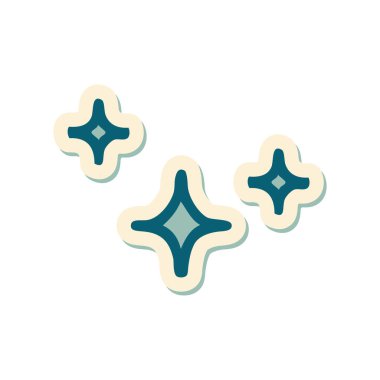 Geleneksel yıldız stili dövme çıkartması.