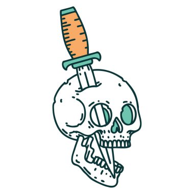 Bir kafatasının ikonik dövme şekli