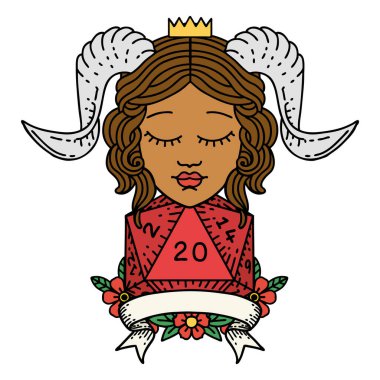 Retro Dövme Biçimi Doğal yirmilik zar atma ile düzenleme