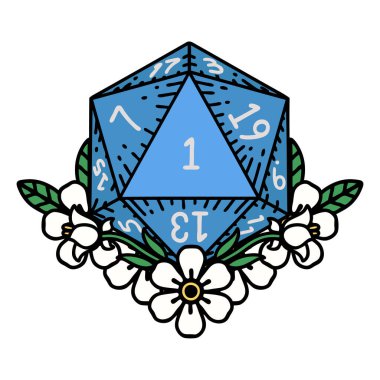 Retro Dövme Biçimi Doğal Zar Çiçek elementli