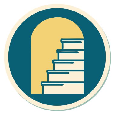 Dövme etiketi geleneksel bir kapı aralığı tarzında.