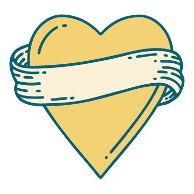 Bir kalp ve bayrağın ikonik dövme görüntüsü