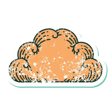 Bir bulutun sembolik depresif dövme görüntüsü