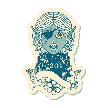 Retro Dövme Tarzı 20 zarlı düzenbaz karakter