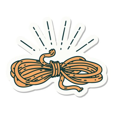 Dövme stili yara ipi çıkartması.