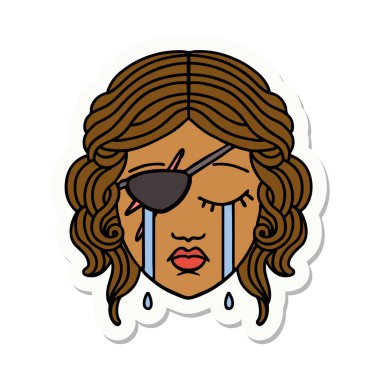 Ağlayan insan haylaz karakterinin çıkartması.