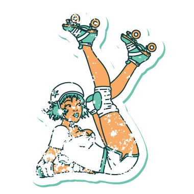 Geleneksel paten kayan kız dövmesi.