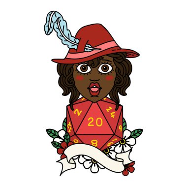 Retro Dövme Tarzı 20 zarlı insan ozanı