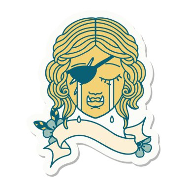 Ağlayan bir Ork haydut karakterinin yüzü.