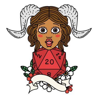 Retro Dövme Biçimi Doğal yirmilik zar atma ile düzenleme