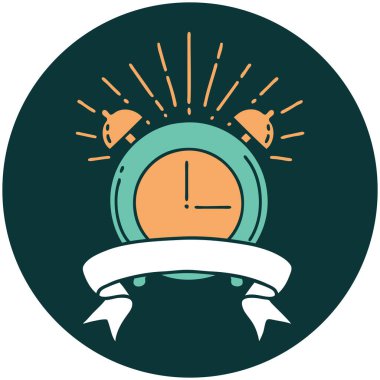 Çalan saat dövmesi simgesi