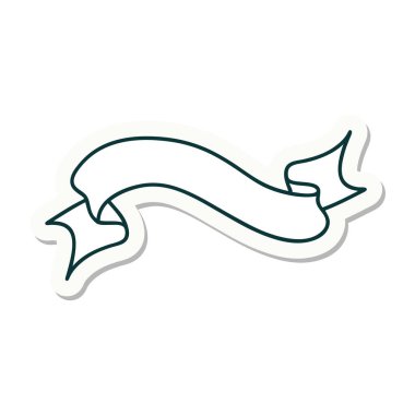 Dövme çıkartması geleneksel bir pankart stiliyle