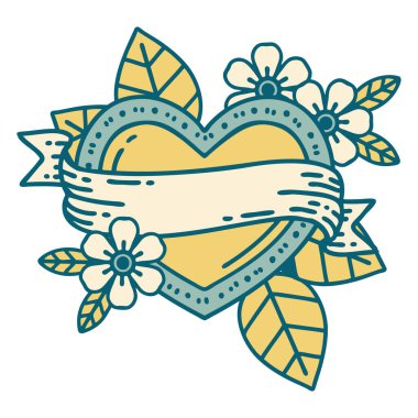 Bir kalp ve bayrağın ikonik dövme görüntüsü