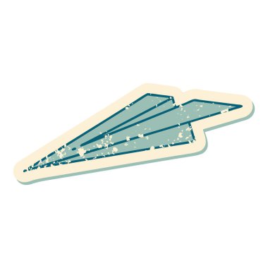 Kağıt uçağın sembolik dövmeli görüntüsü