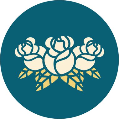 Bir buket çiçeğin ikonik dövme görüntüsü