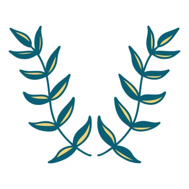 Bir defne resminin ikonik dövme şekli