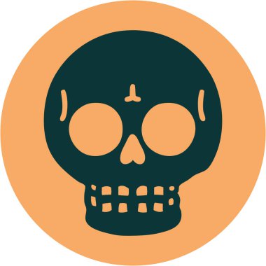 Bir kafatasının ikonik dövme şekli