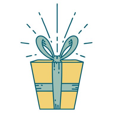 Geleneksel dövme stili bir Noel hediyesi.