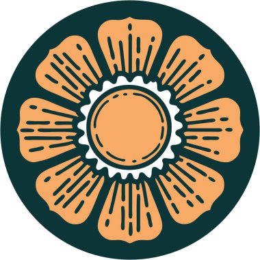 Bir çiçeğin ikonik dövme şekli