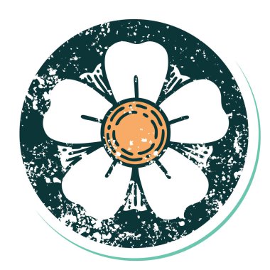 Bir çiçeğin sembolik dövmeli resmi