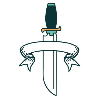 Bıçak sancağıyla geleneksel dövme.