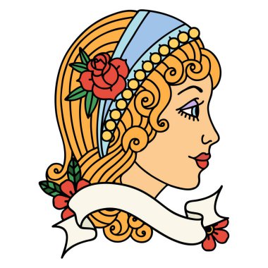 Çingene başlıklı geleneksel dövme.