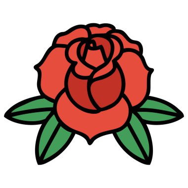 Geleneksel çiçek şeklinde dövme.