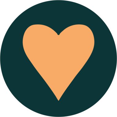 Bir kalbin ikonik dövme görüntüsü