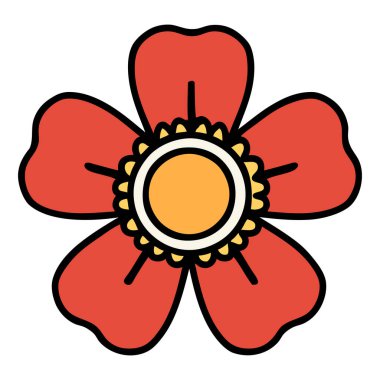 Geleneksel çiçek şeklinde dövme.