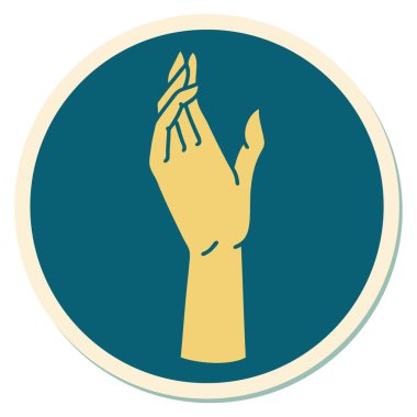 Dövme çıkartması geleneksel bir el stili.