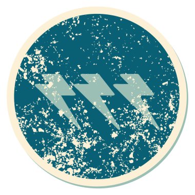 aydınlatma cıvatalarının ikonik sıkıntılı dövme görüntüsü