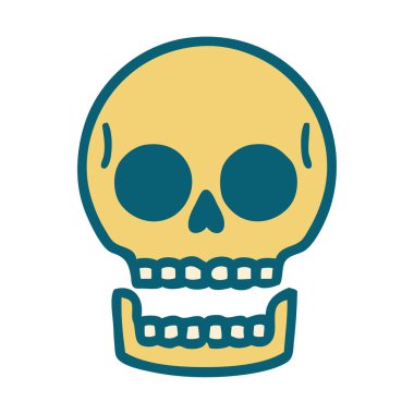 Bir kafatasının ikonik dövme şekli