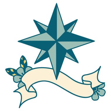 Yıldızlı geleneksel dövme.