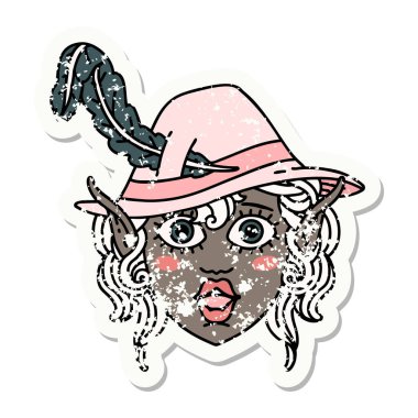 Retro Dövme Biçimi elf karakter yüzü