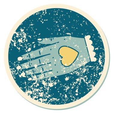 Bir elin sembolik depresif dövme görüntüsü