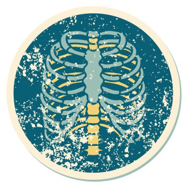 Göğüs kafesinin sembolik dövmesi.