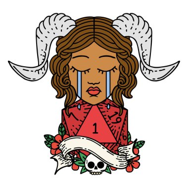 Retro Dövme Biçimi ağlama Doğal bir D20 zar atışıyla kiremit döşeme