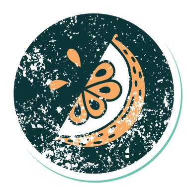 Bir dilim limon diliminin sembolik dövmeli resmi