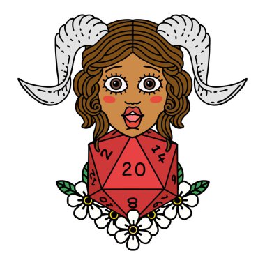 Retro Dövme Biçimi Doğal yirmilik zar atma ile düzenleme