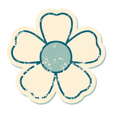 Bir çiçeğin sembolik dövmeli resmi