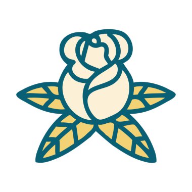 Tek bir gülün ikonik dövme görüntüsü