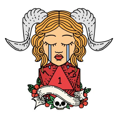 Retro Dövme Biçimi ağlama Doğal bir D20 zar atışıyla kiremit döşeme